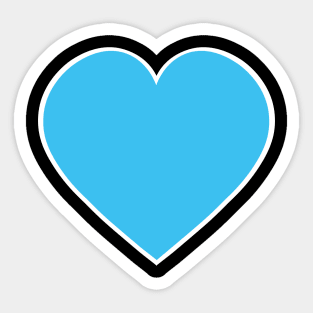 Cyan heart Sticker